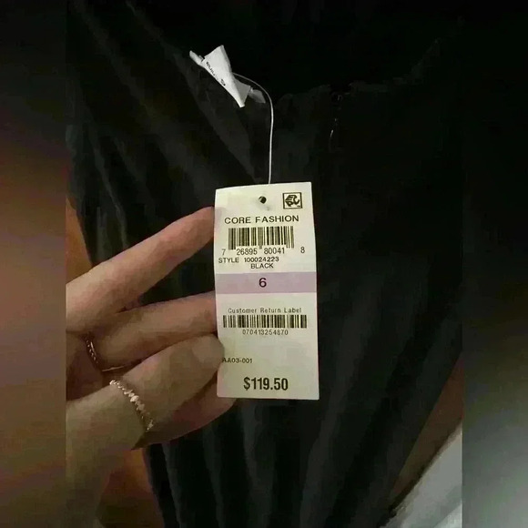 NWT Bar III Womens Faux Wrap Halter Maxi Dress Black, Size 6 - Picture 2 of 6